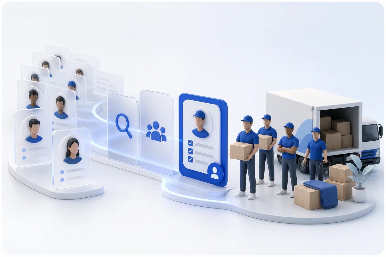Minimal visual for HR lead generation